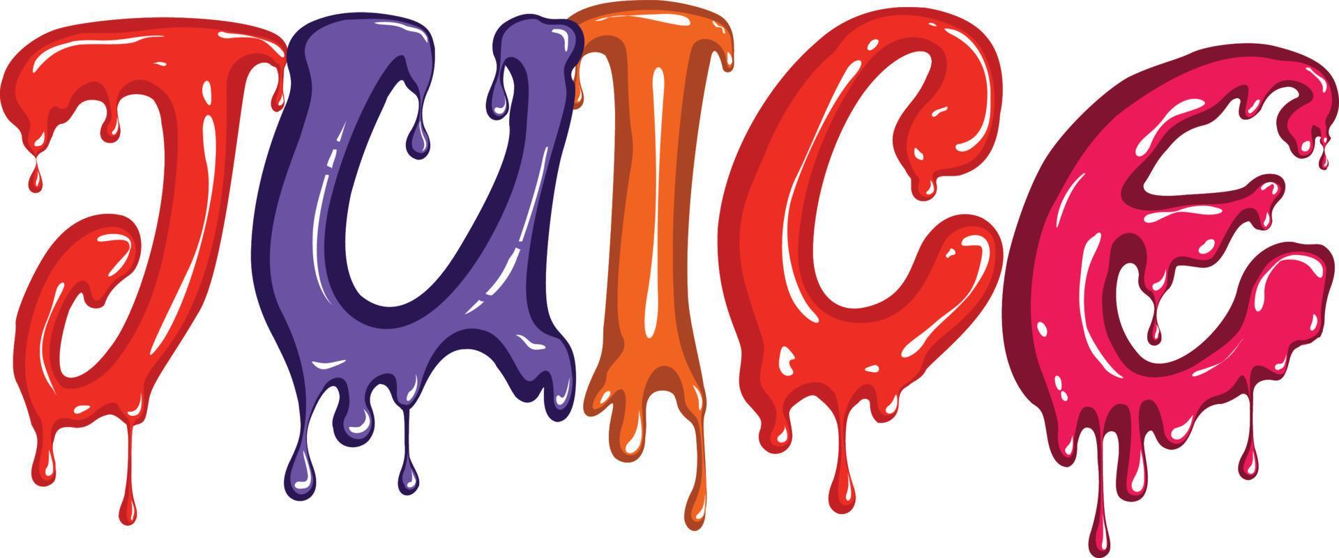 juice text with drip effect 8168066 Vector Art at Vecteezy