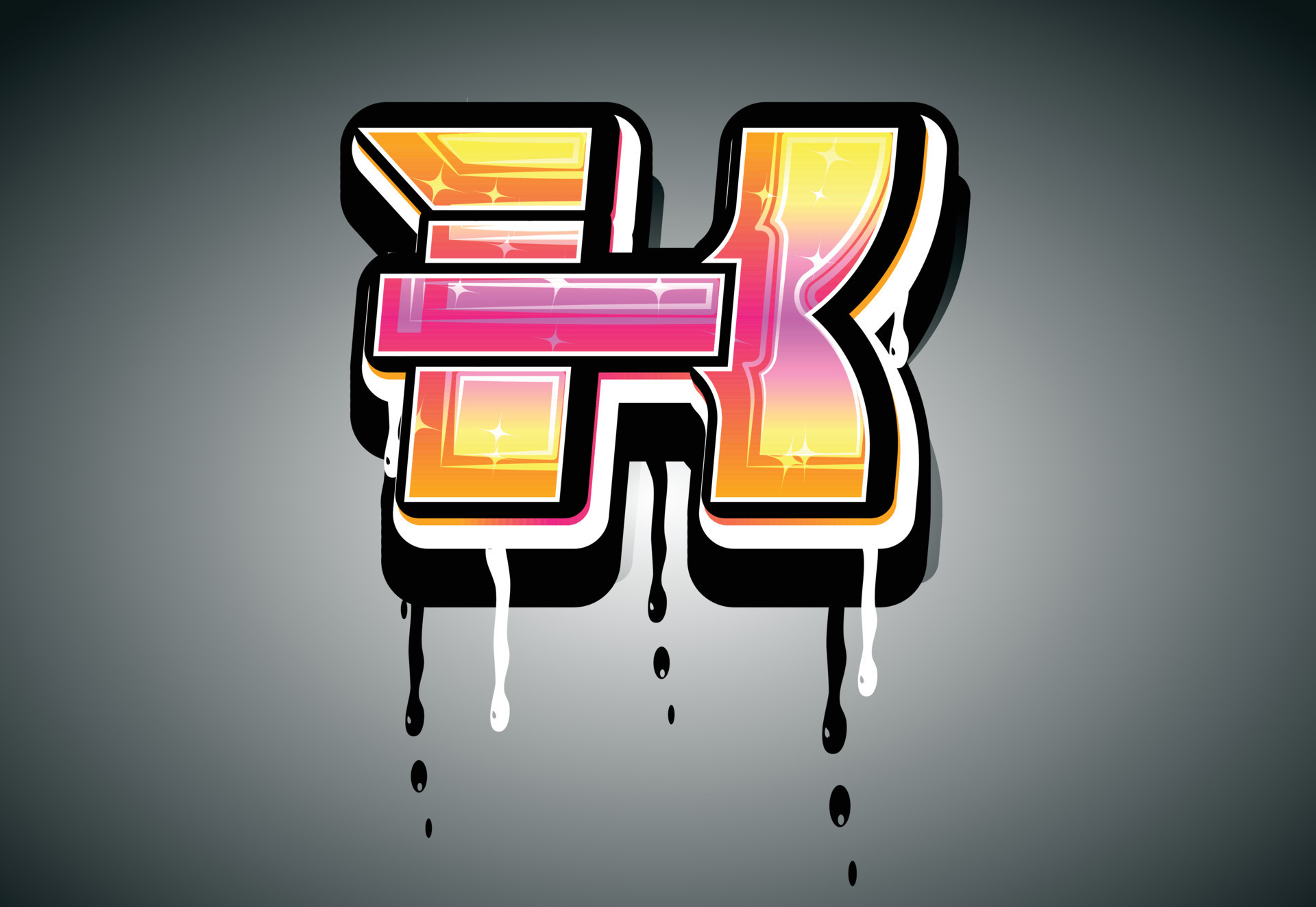 3D K Letter graffiti with drip effect 8168071 Vector Art at Vecteezy