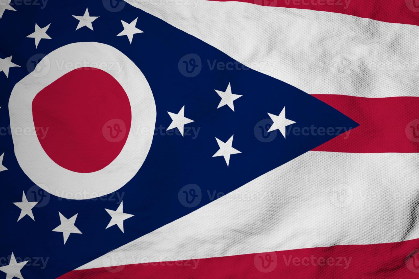 Flag of Ohio in 3D rendering photo