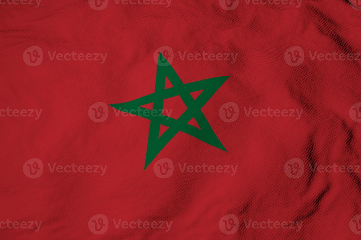 3D rendering Moroccan flag photo