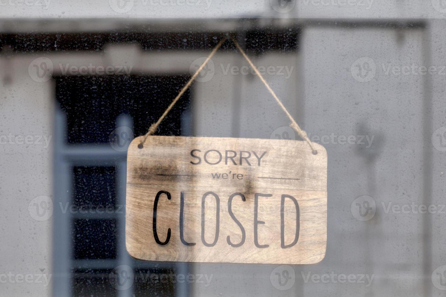 Sorry, we're closed sign photo
