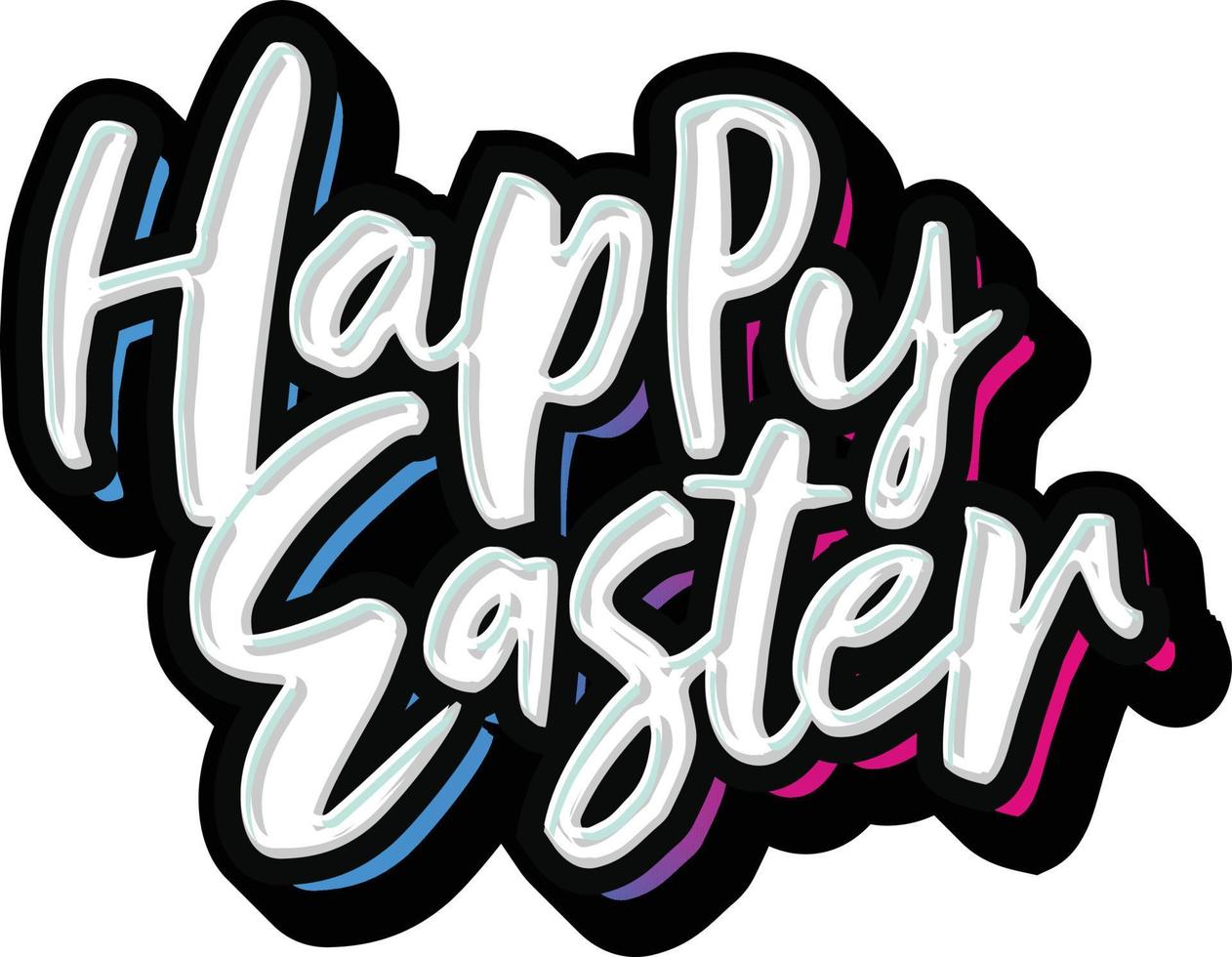 vector de tipografía de letras de pascua feliz