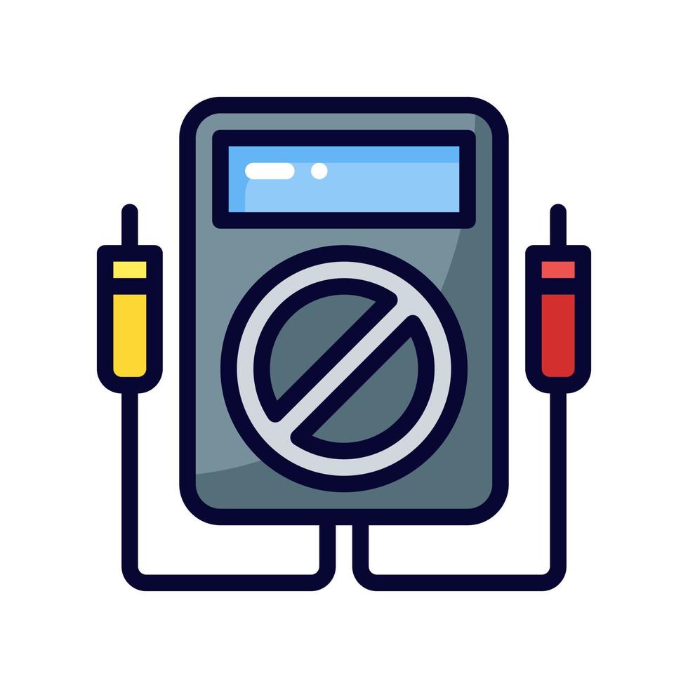 tester meter filled line style icon. vector illustration for graphic design, website, app