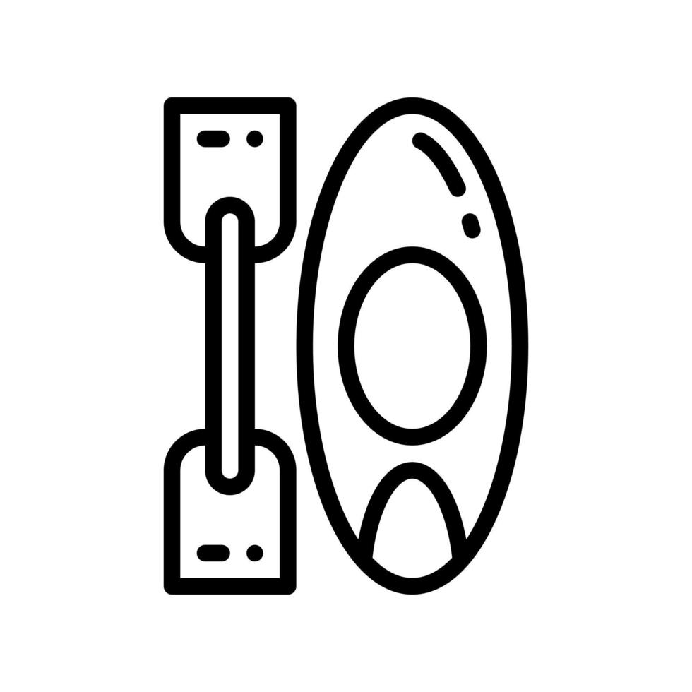 canoe line style icon. vector illustration for graphic design, website, app