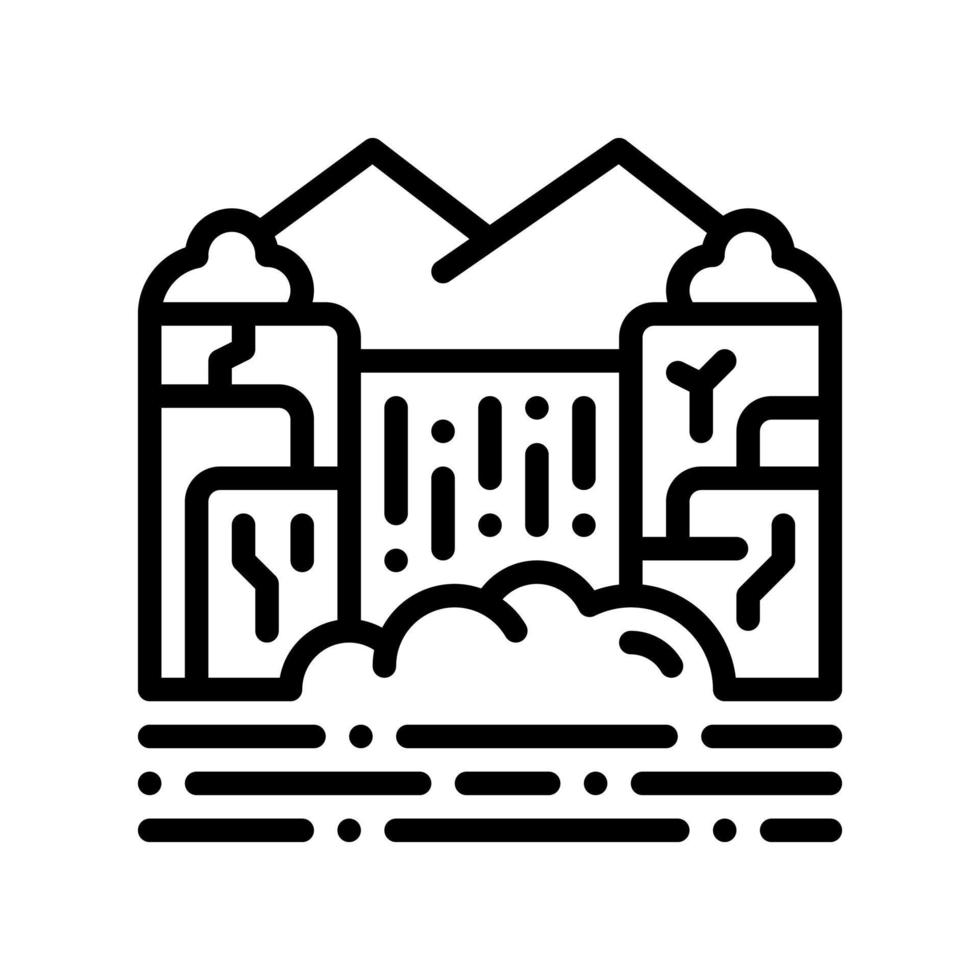 waterfall line style icon. vector illustration for graphic design, website, app