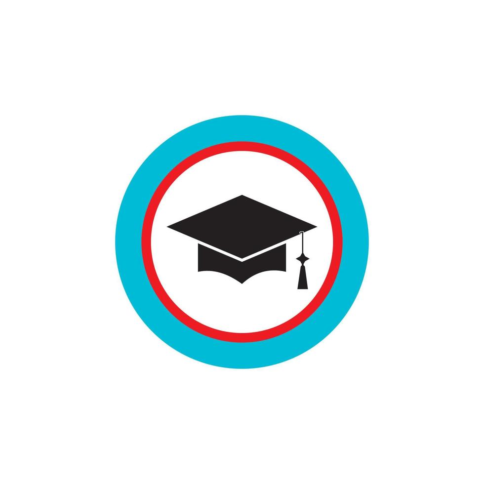 Graduation hat logo  vector illustration design