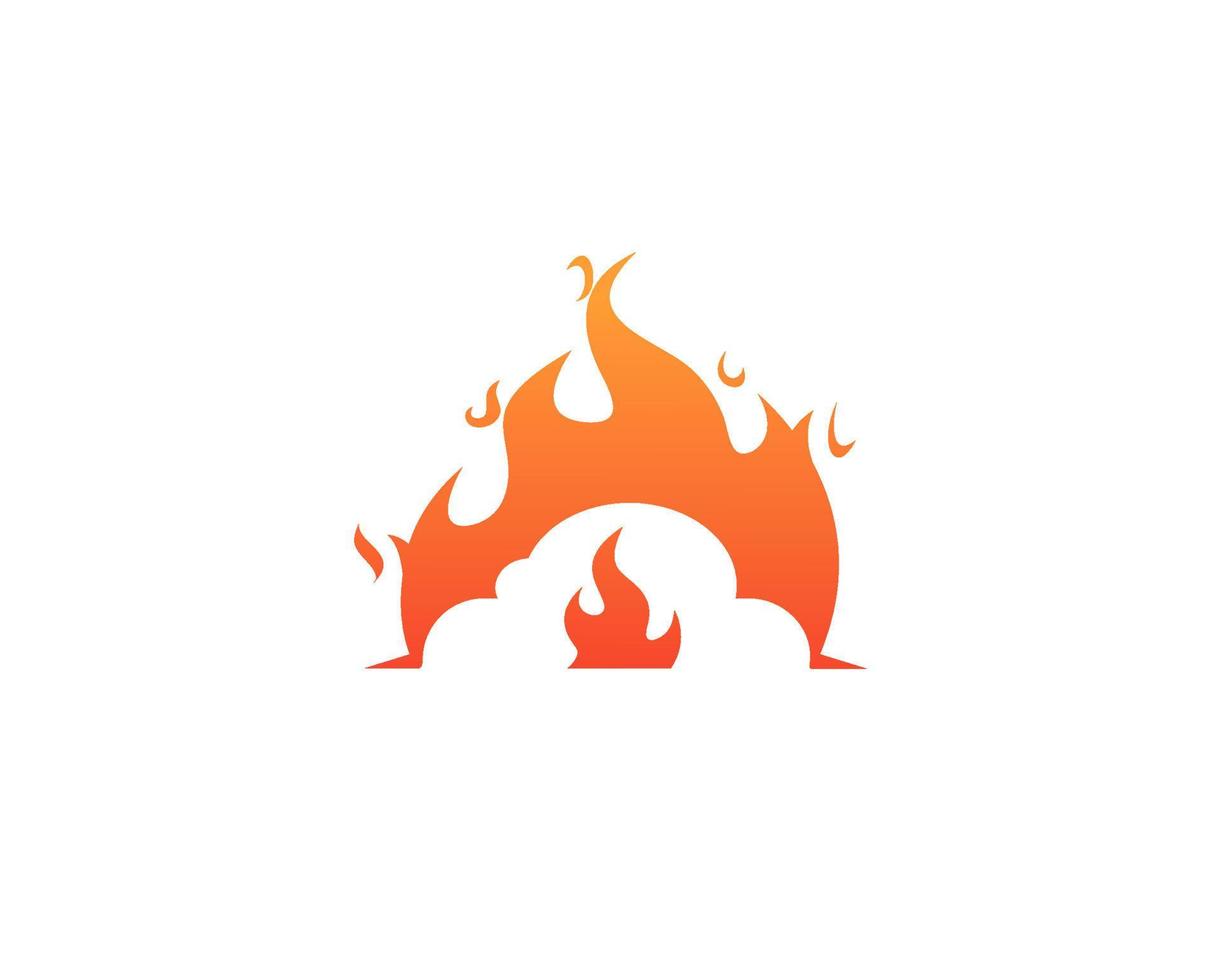 logotipo de la llama de la nube vector