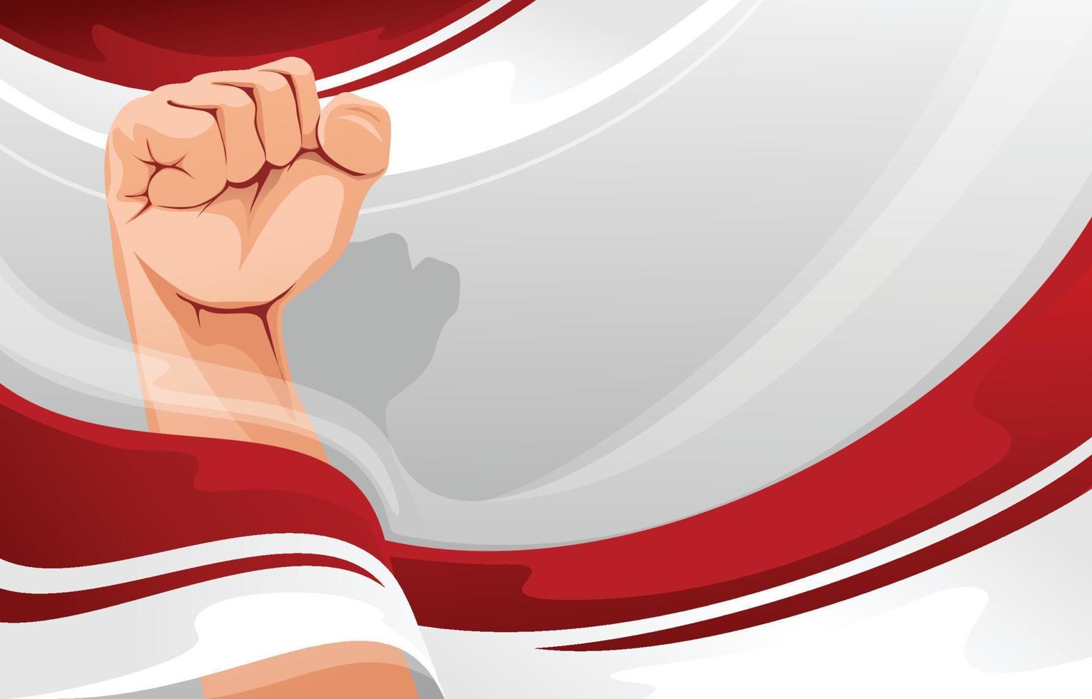 Red And White Indonesian Independence Day vector