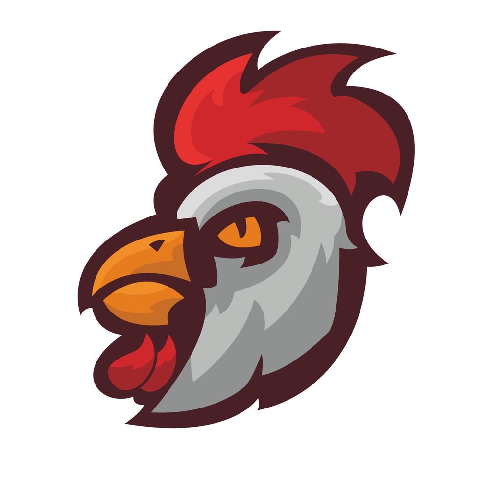 esport rooster logo vector