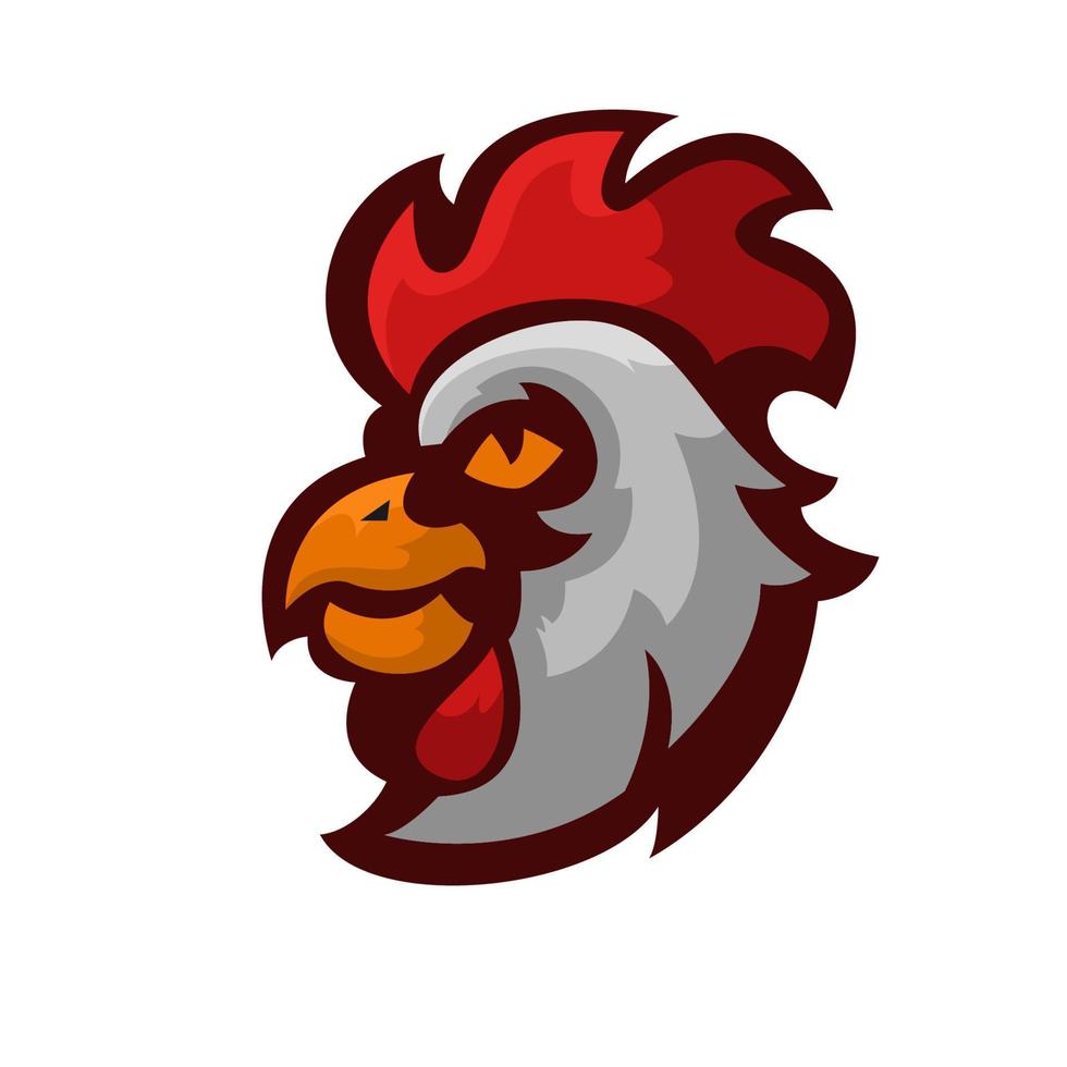 esport rooster logo vector