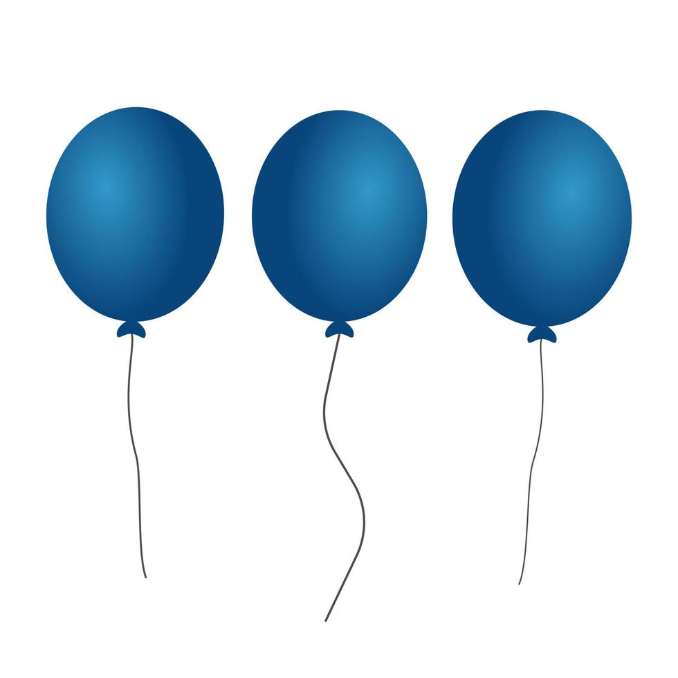 Balloons on white background. Vector illustration.