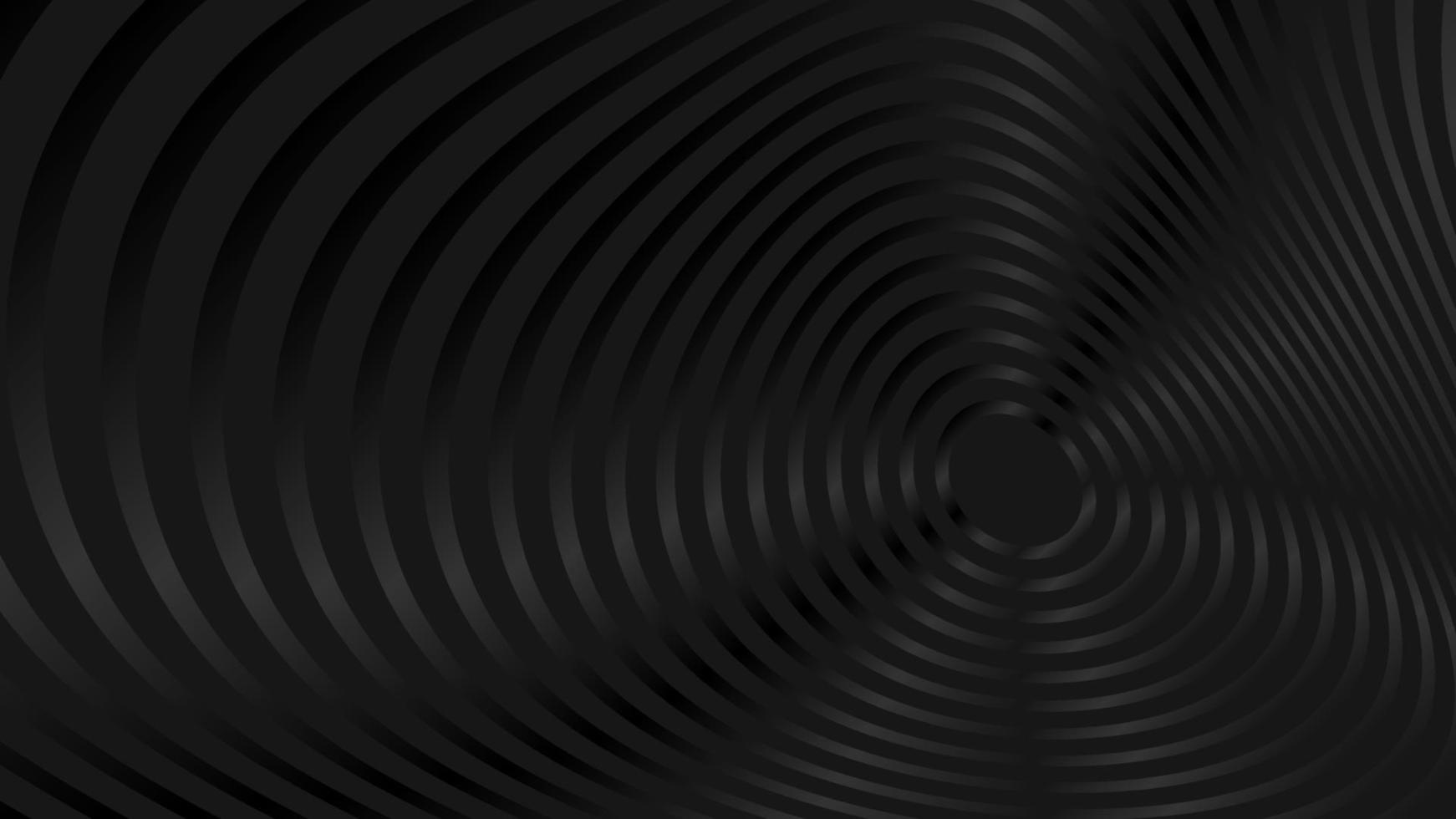 fondo abstracto negro con diseño de curva de línea circular. ilustración vectorial vector