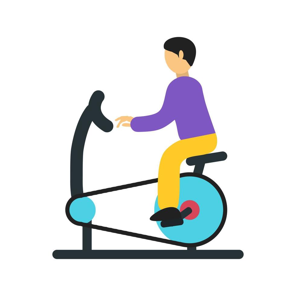 ciclismo, plano, multicolor, icono vector