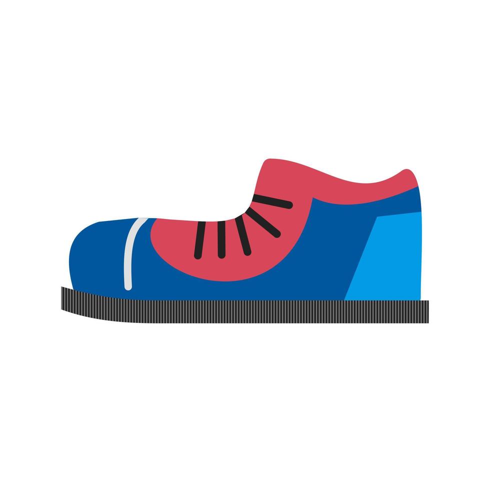 Zapato plano icono multicolor vector