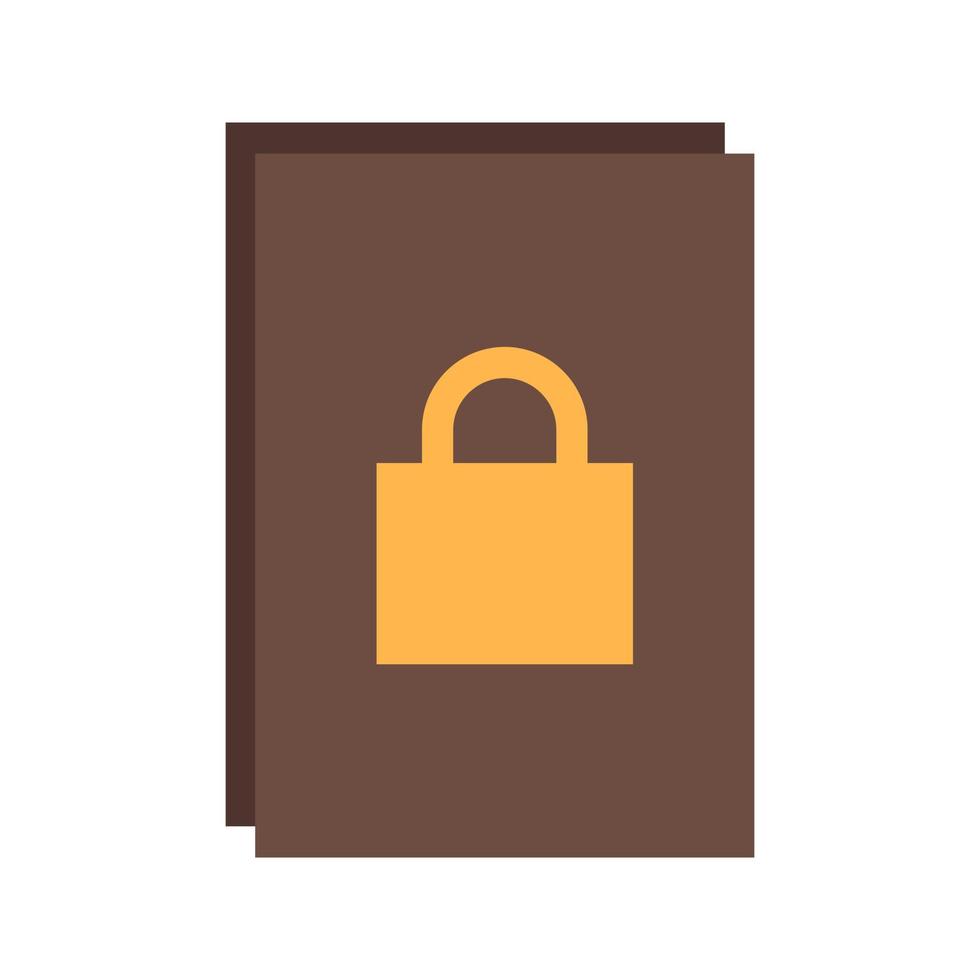 Secure Document Flat Multicolor Icon vector