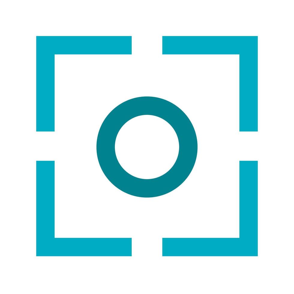 Center Focus Flat Multicolor Icon vector