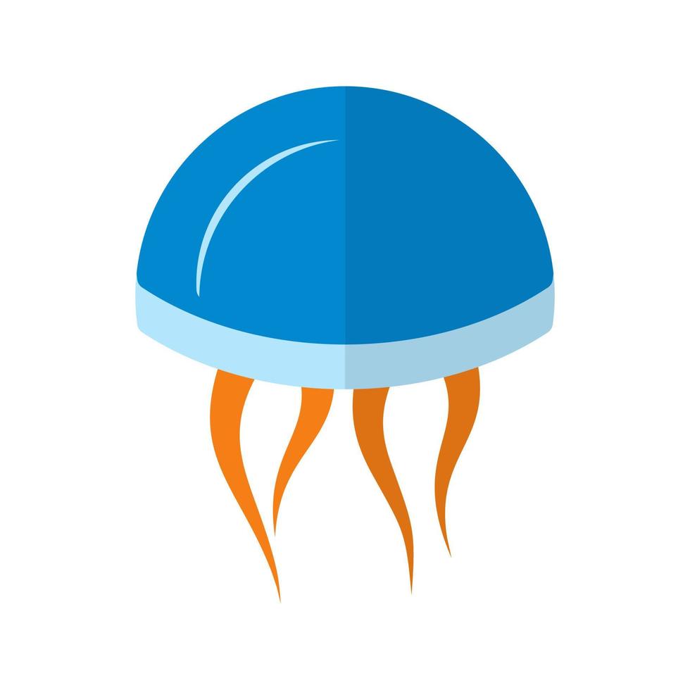 Jelly Fish Flat Multicolor Icon vector