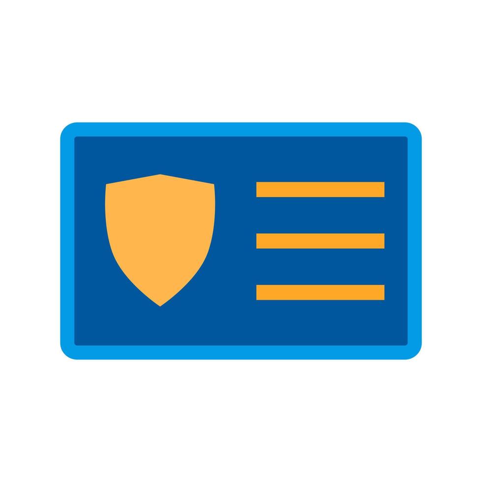 Protected Card Flat Multicolor Icon vector