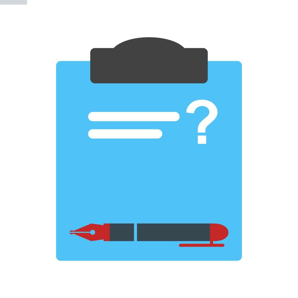 Solving Question Flat Multicolor Icon vector