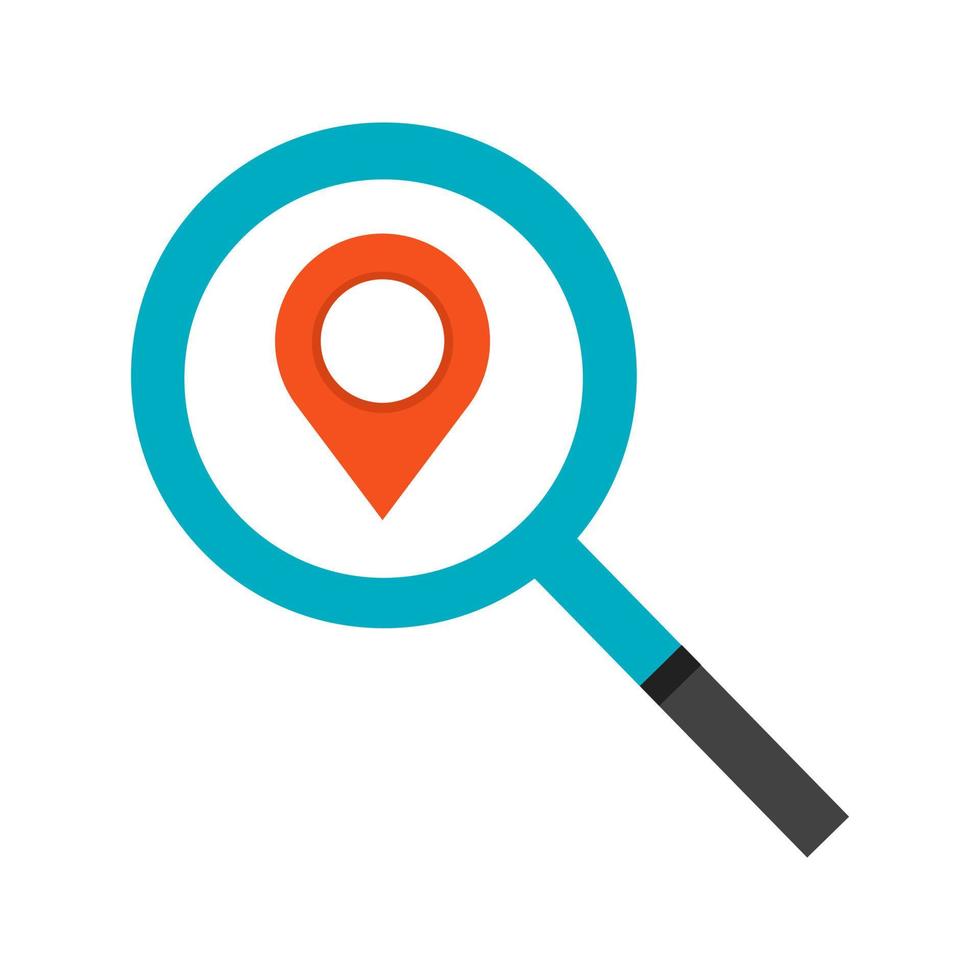 Find Location Flat Multicolor Icon vector