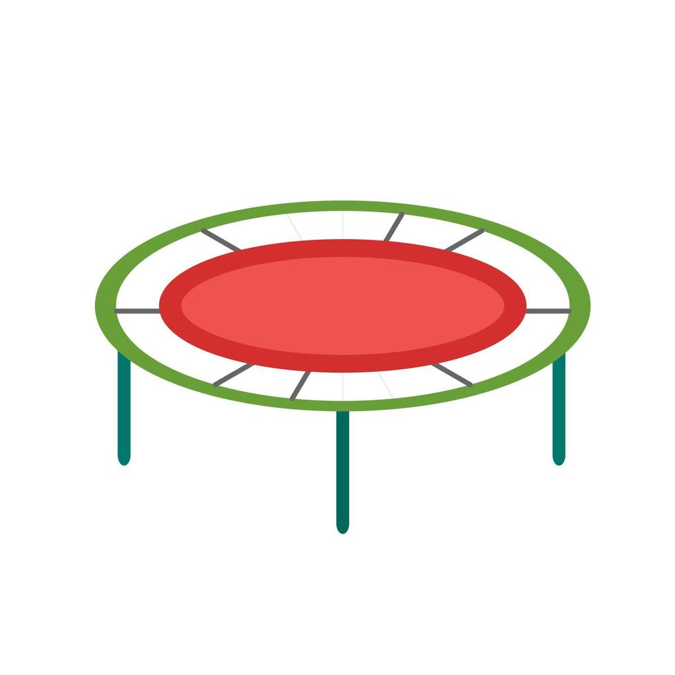 trampolín plano icono multicolor vector