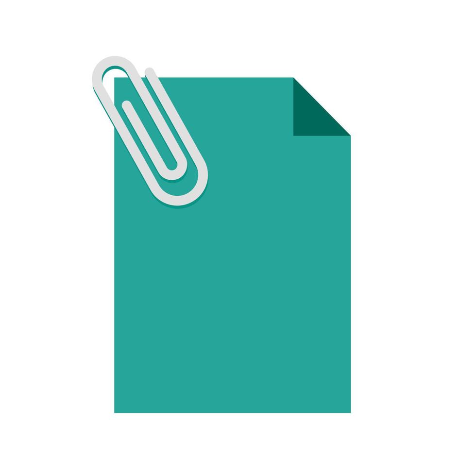 Attach Document Flat Multicolor Icon vector