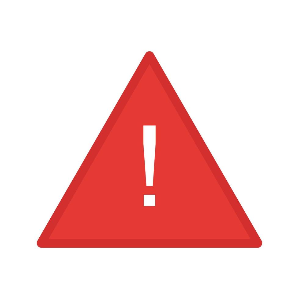 Warning Sign Flat Multicolor Icon vector