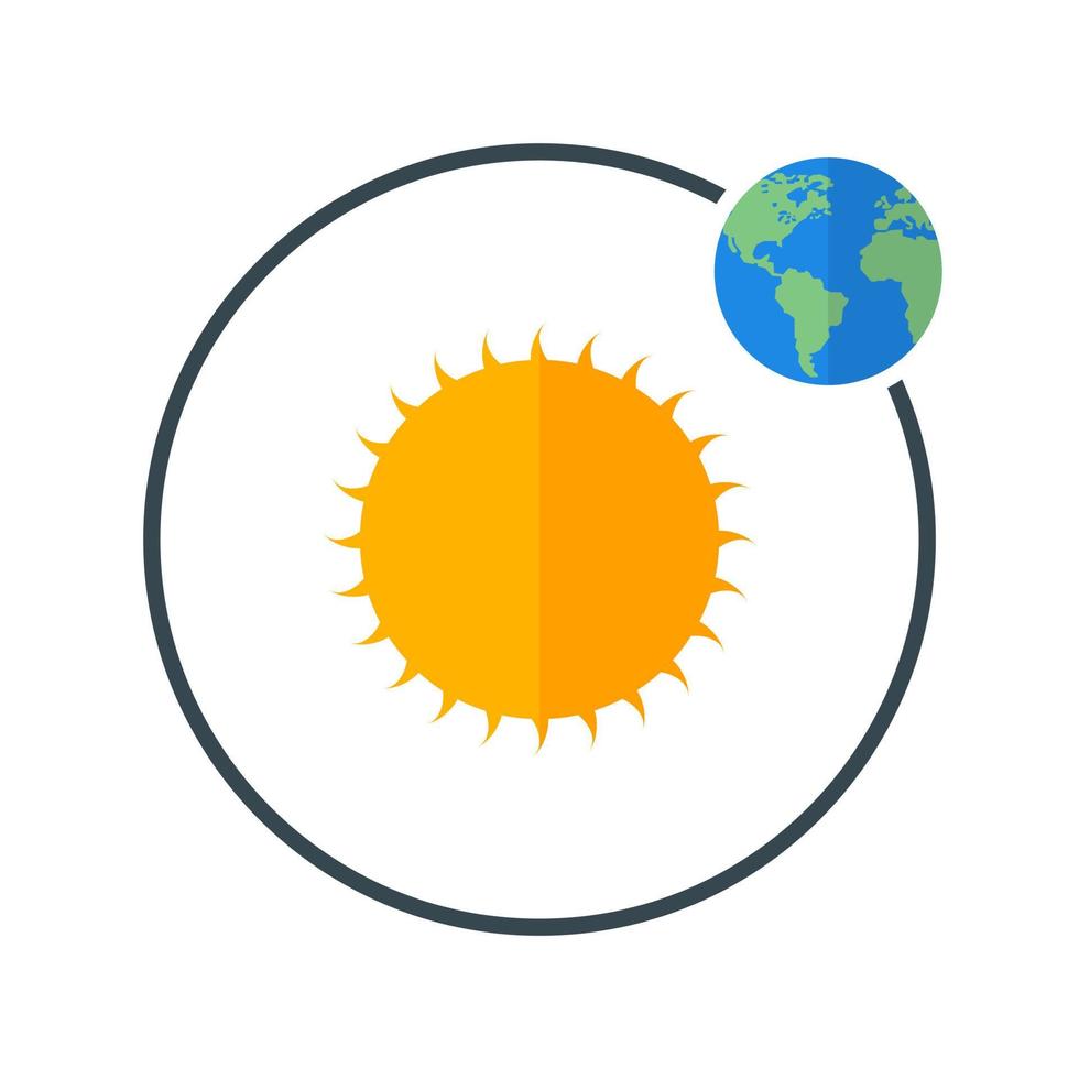 Orbit Flat Multicolor Icon vector