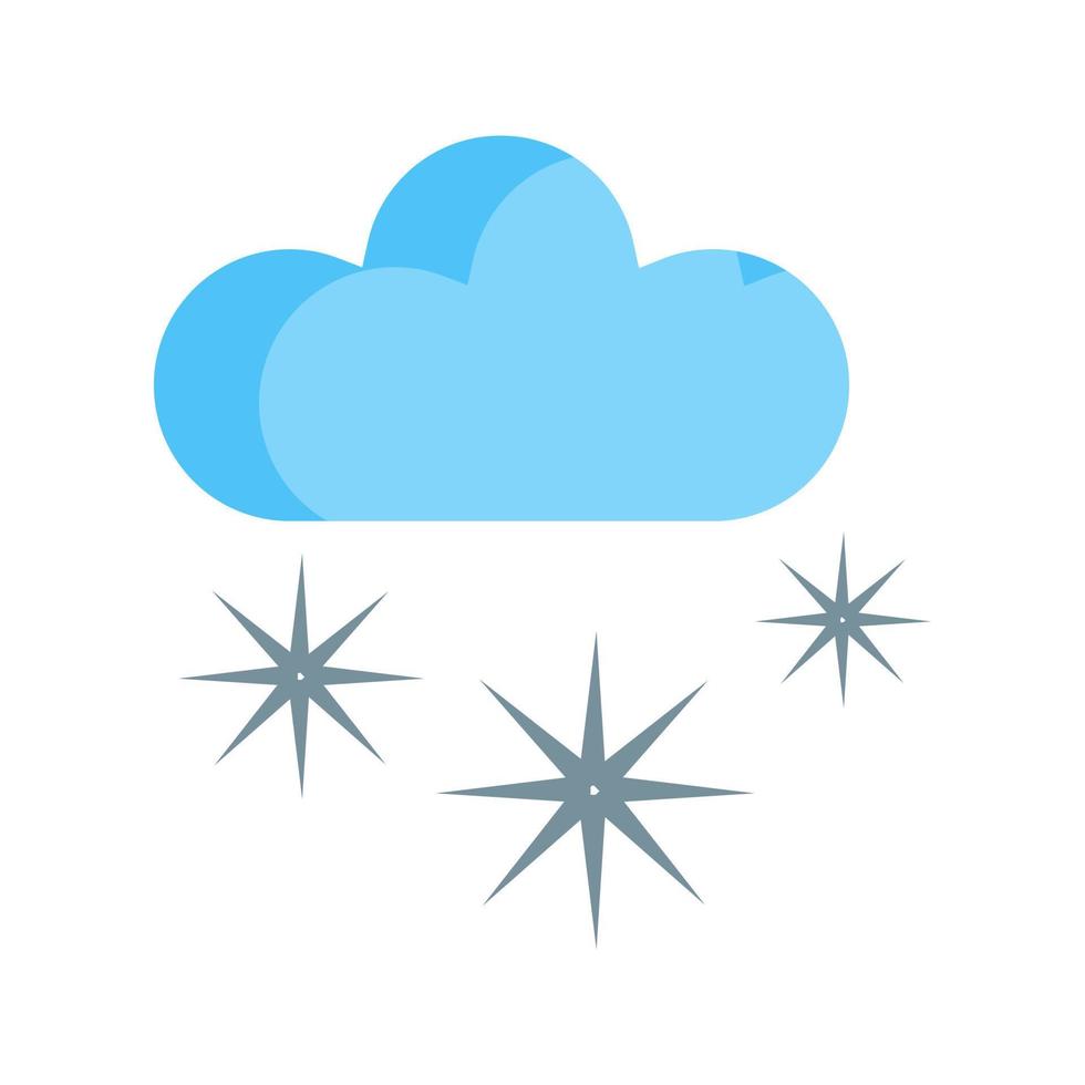 Snowing Flat Multicolor Icon vector