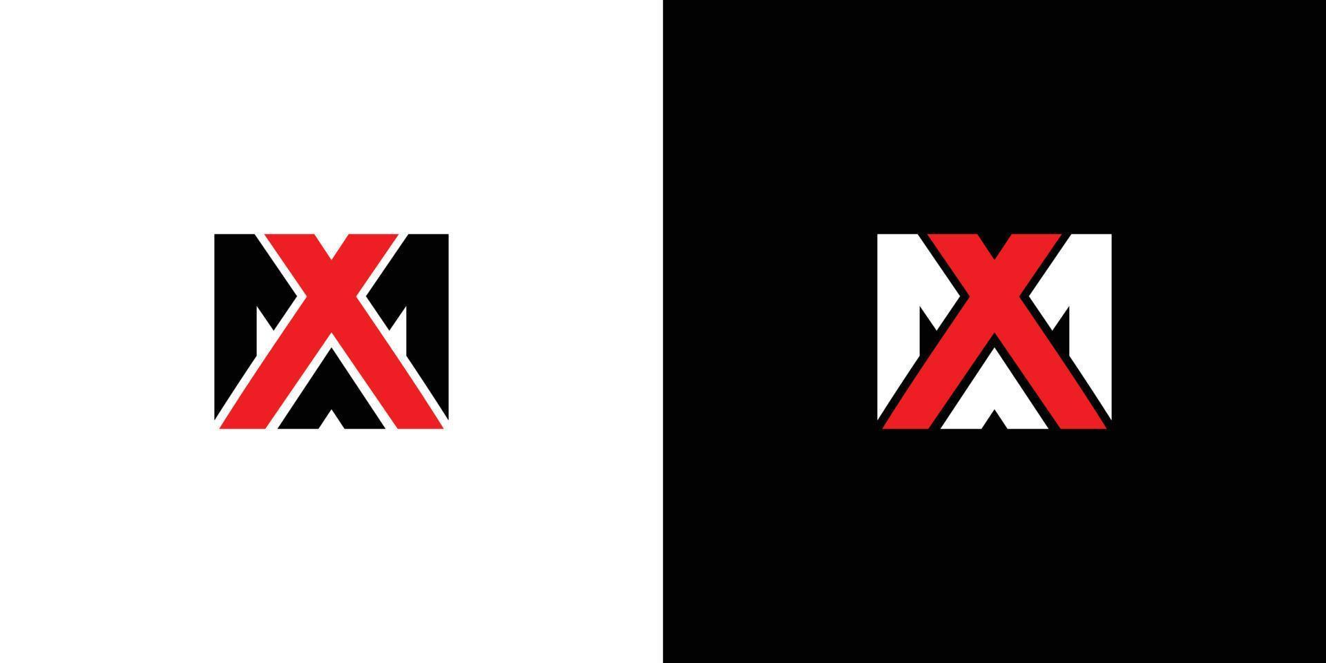 diseño moderno y fresco del logotipo de las iniciales de la letra mx vector