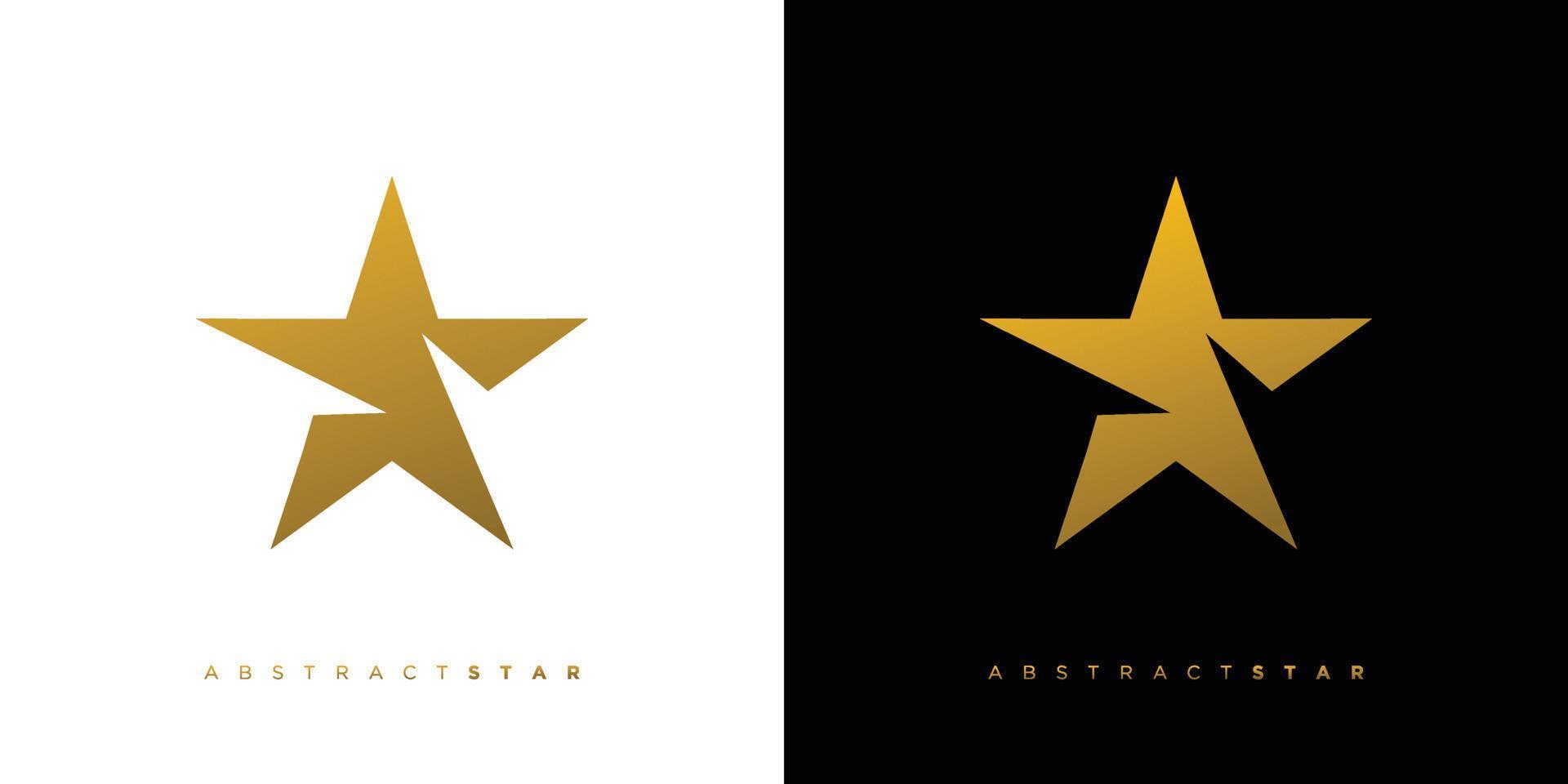 diseño abstracto elegante y profesional del logotipo de la estrella vector