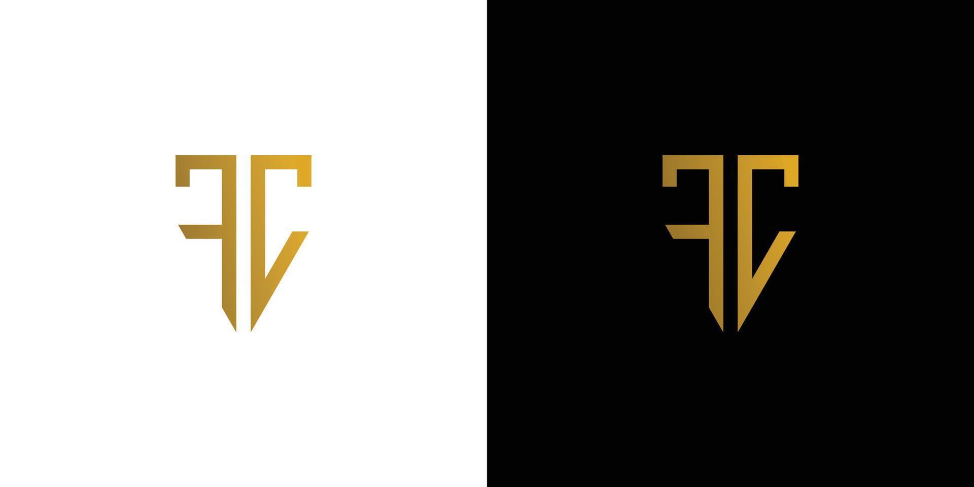 diseño de logotipo fc moderno y único vector