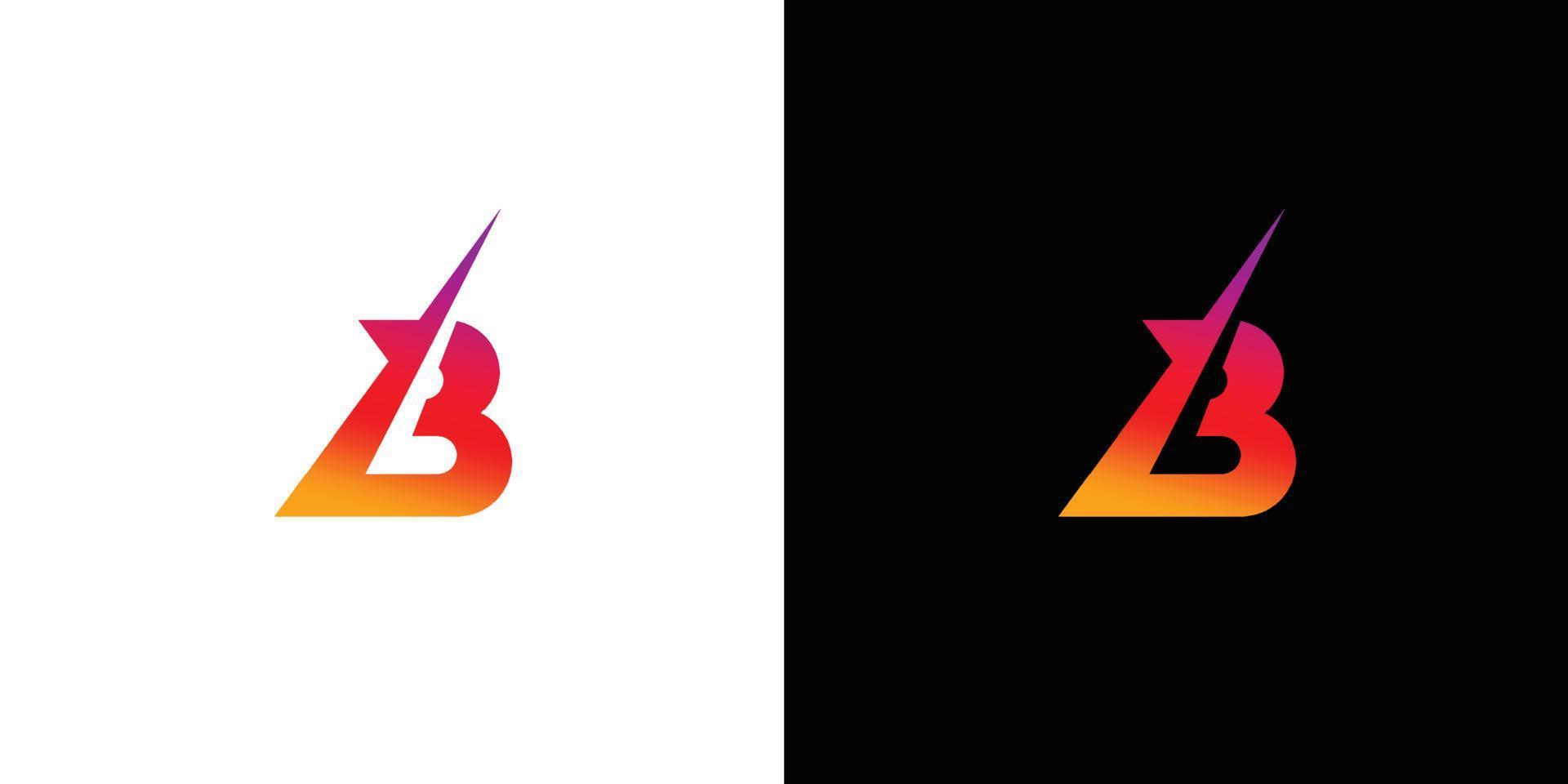 elegante y moderno diseño de logotipo de iniciales b 1 vector