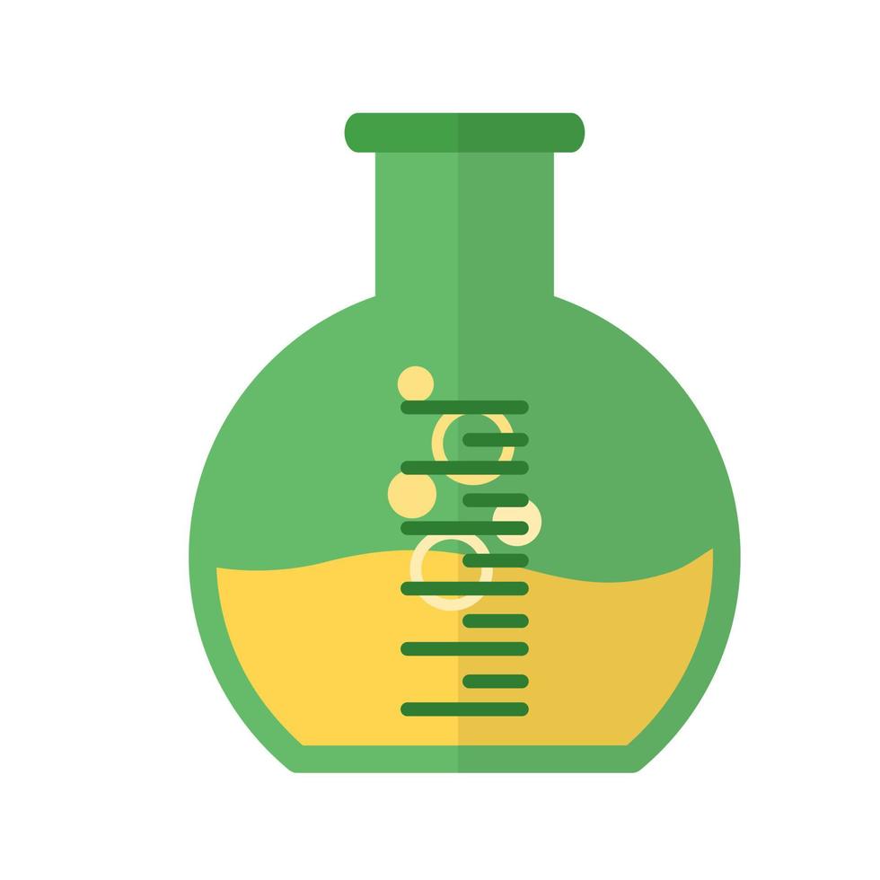 Round Bottom Flask Flat Multicolor Icon vector