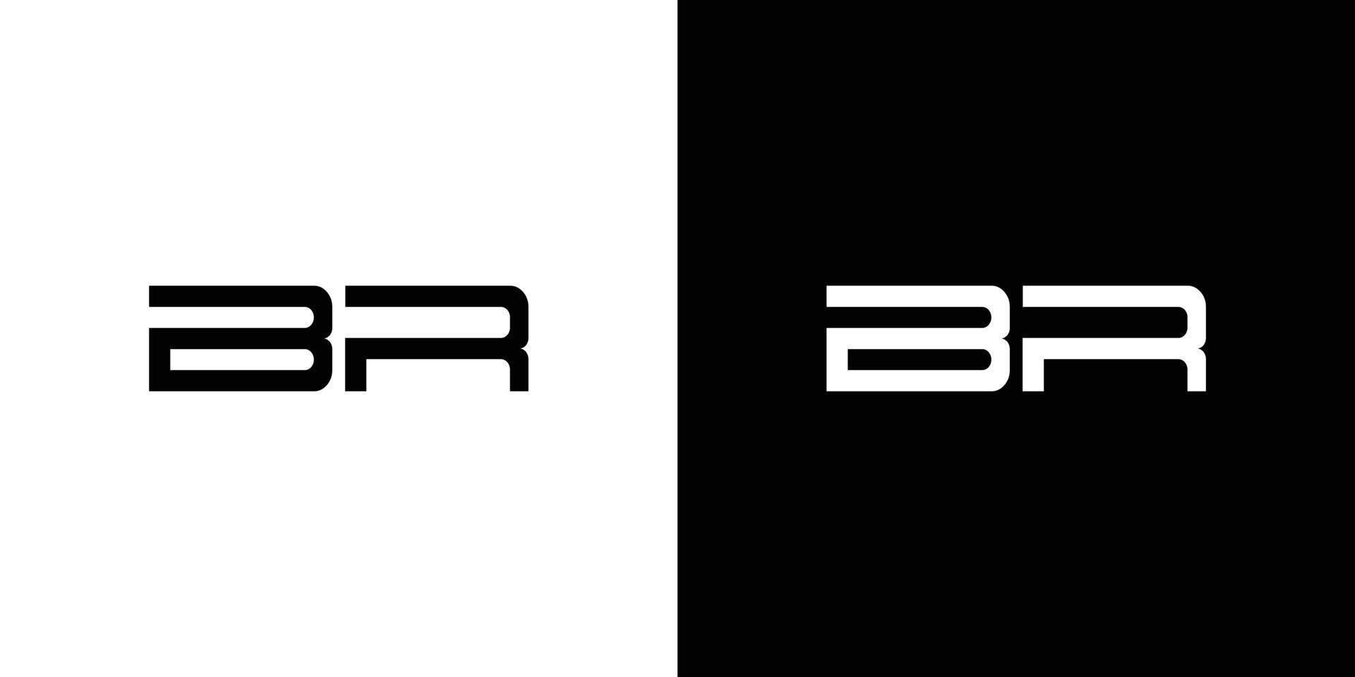 diseño moderno y sofisticado del logotipo de las iniciales de la letra br vector