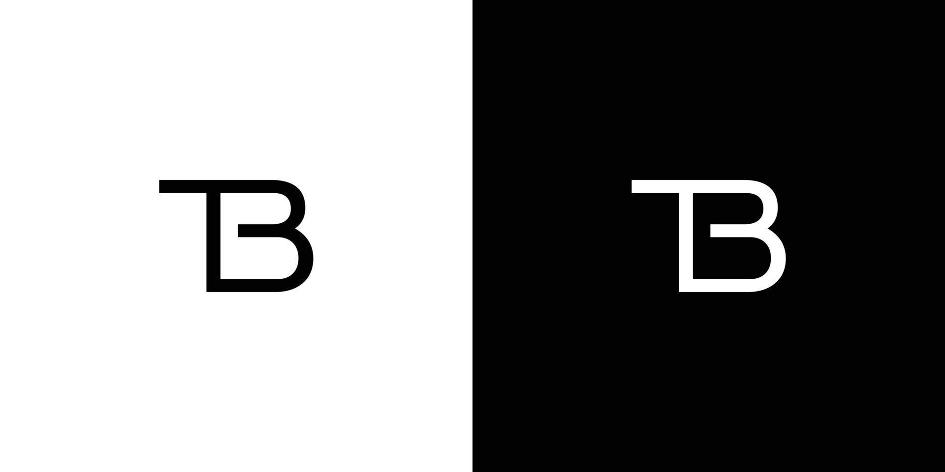 Modern and simple TB letter initials logo design vector