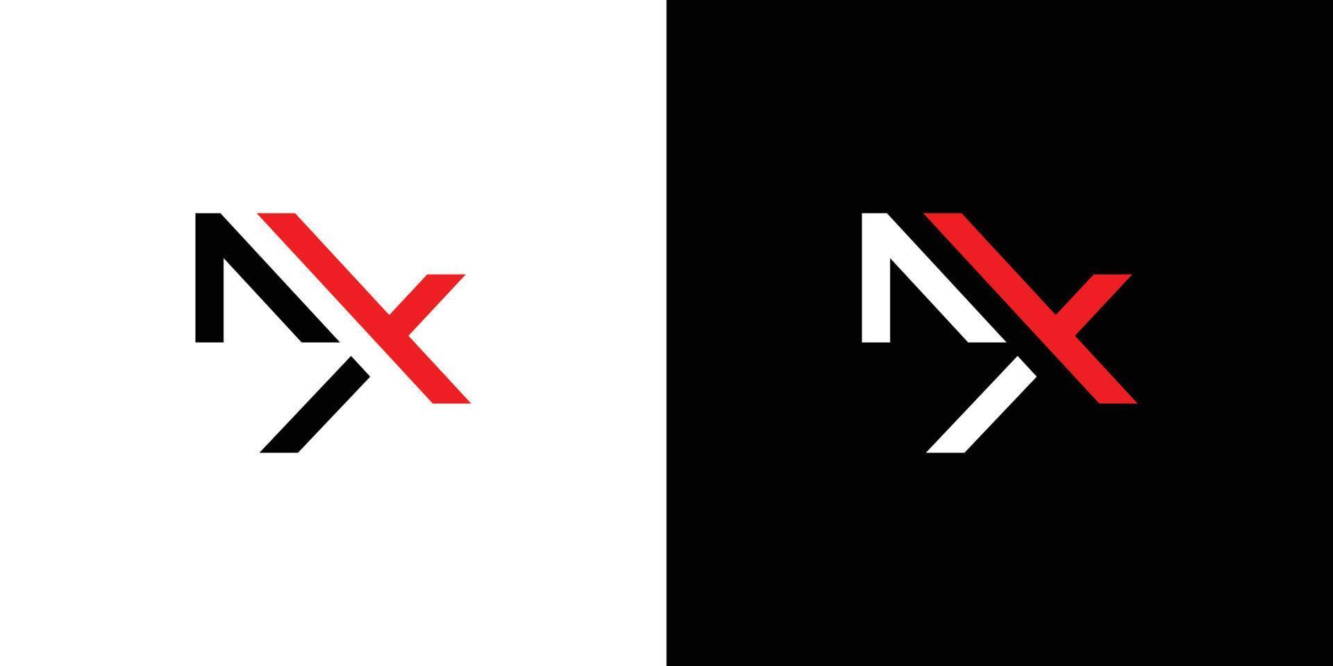 Modern and elegant MX logo design vector