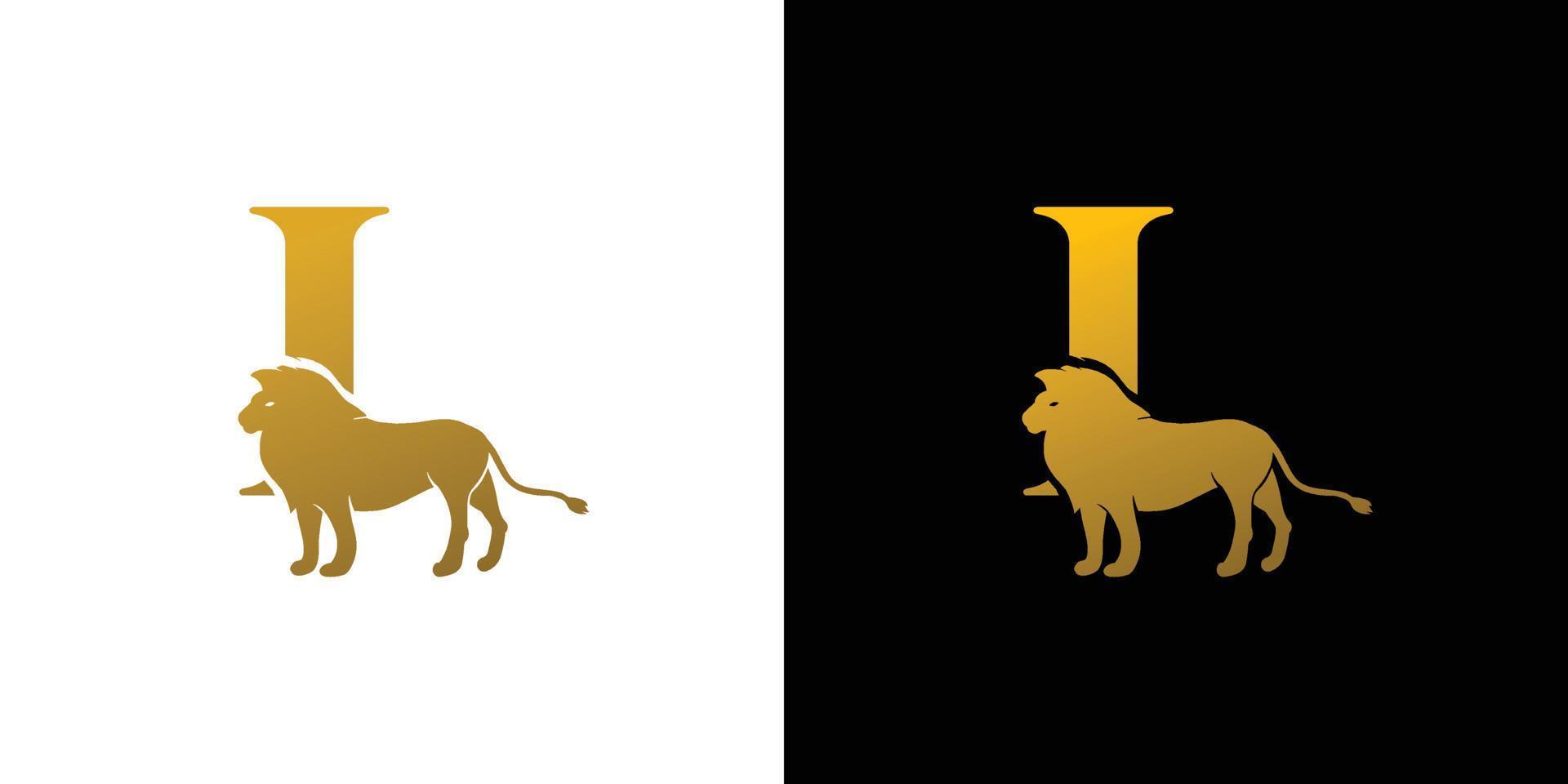 Modern and unique letter L initial lion logo design vector