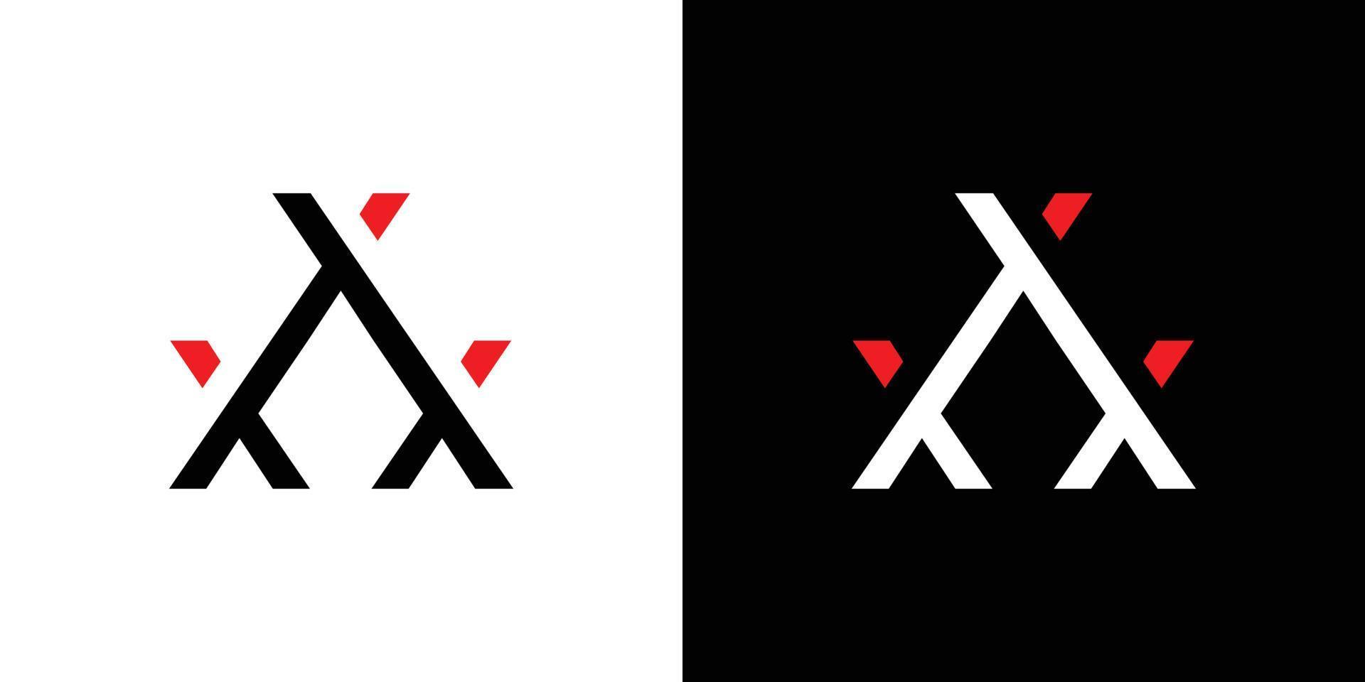 diseño de logotipo triple x moderno y único vector