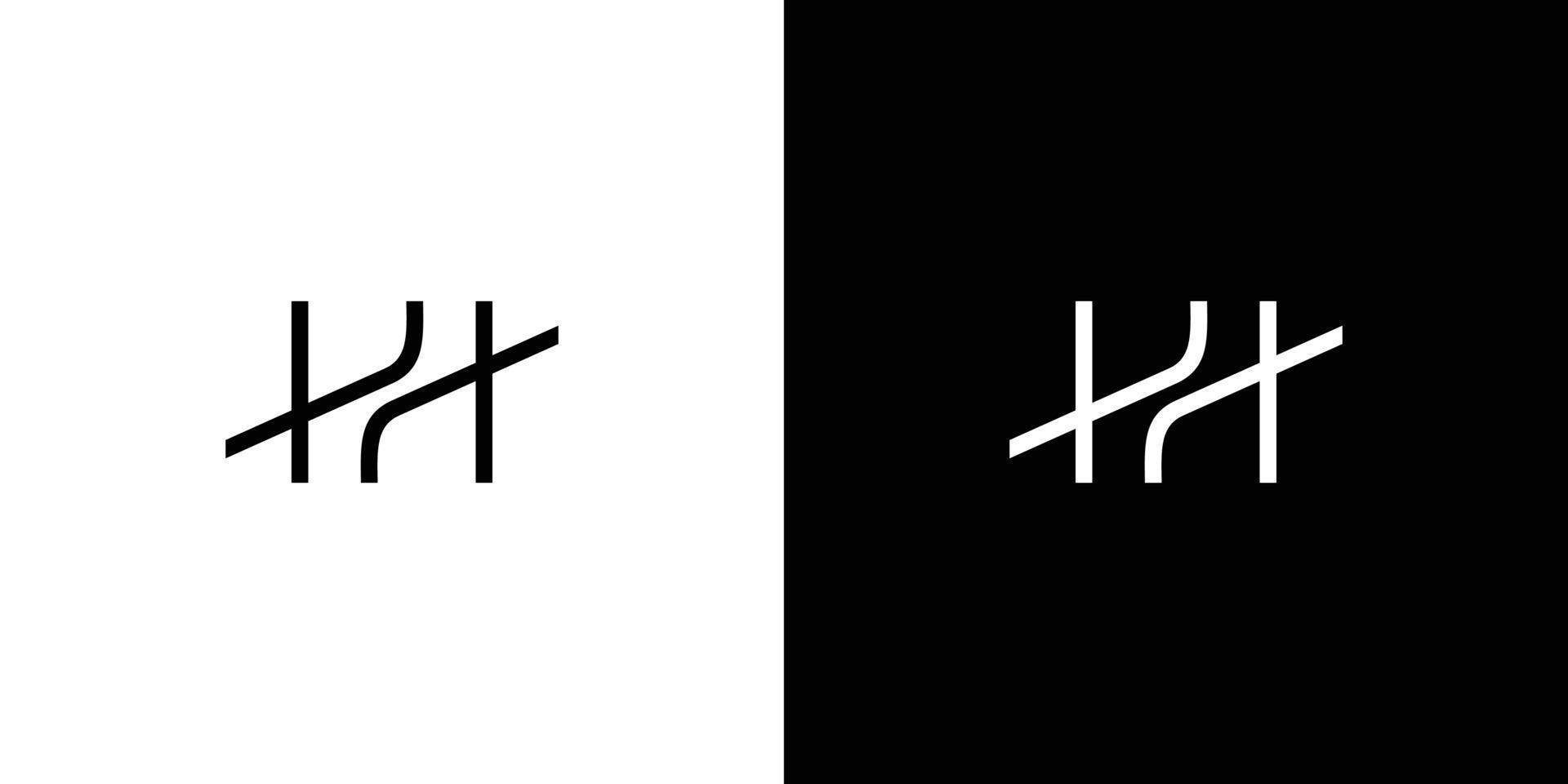 Unique and modern letter H initials logo design 1 vector