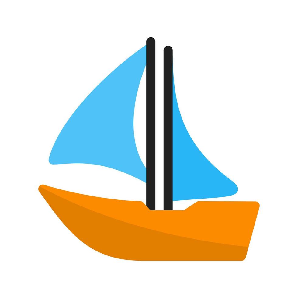 Ship I Flat Multicolor Icon vector