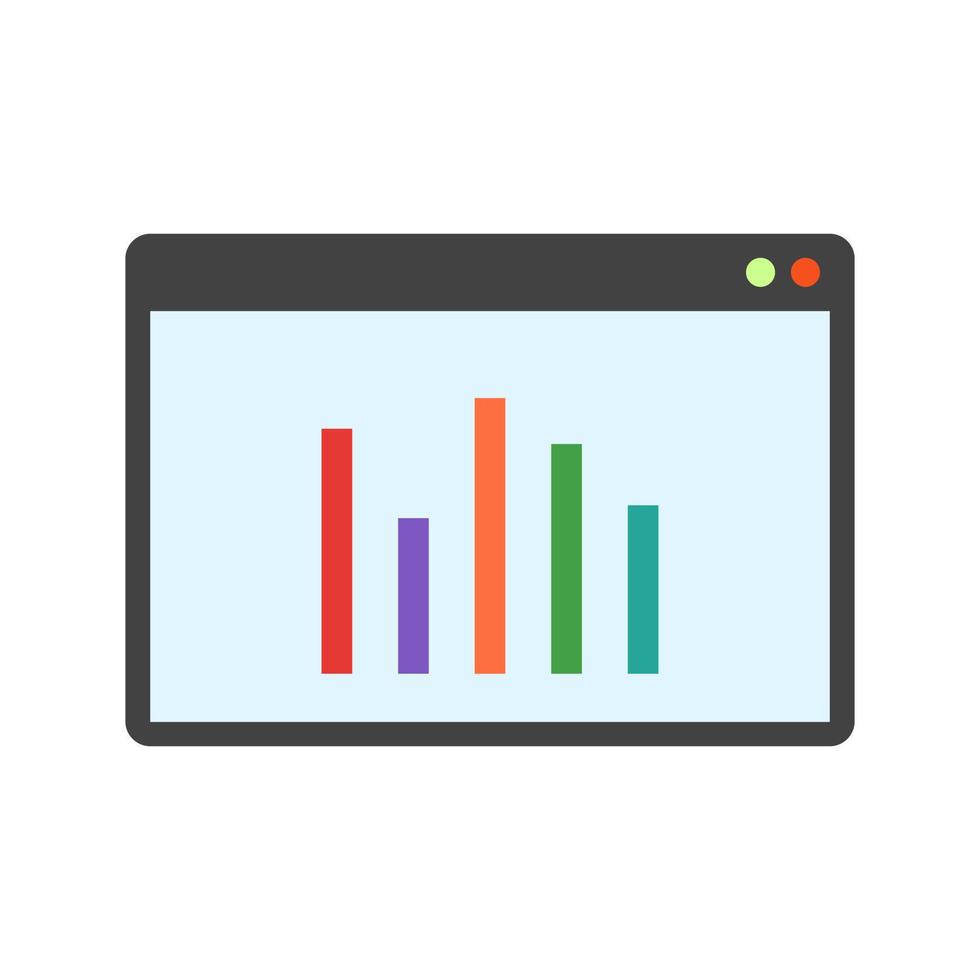 Statistics Flat Multicolor Icon vector