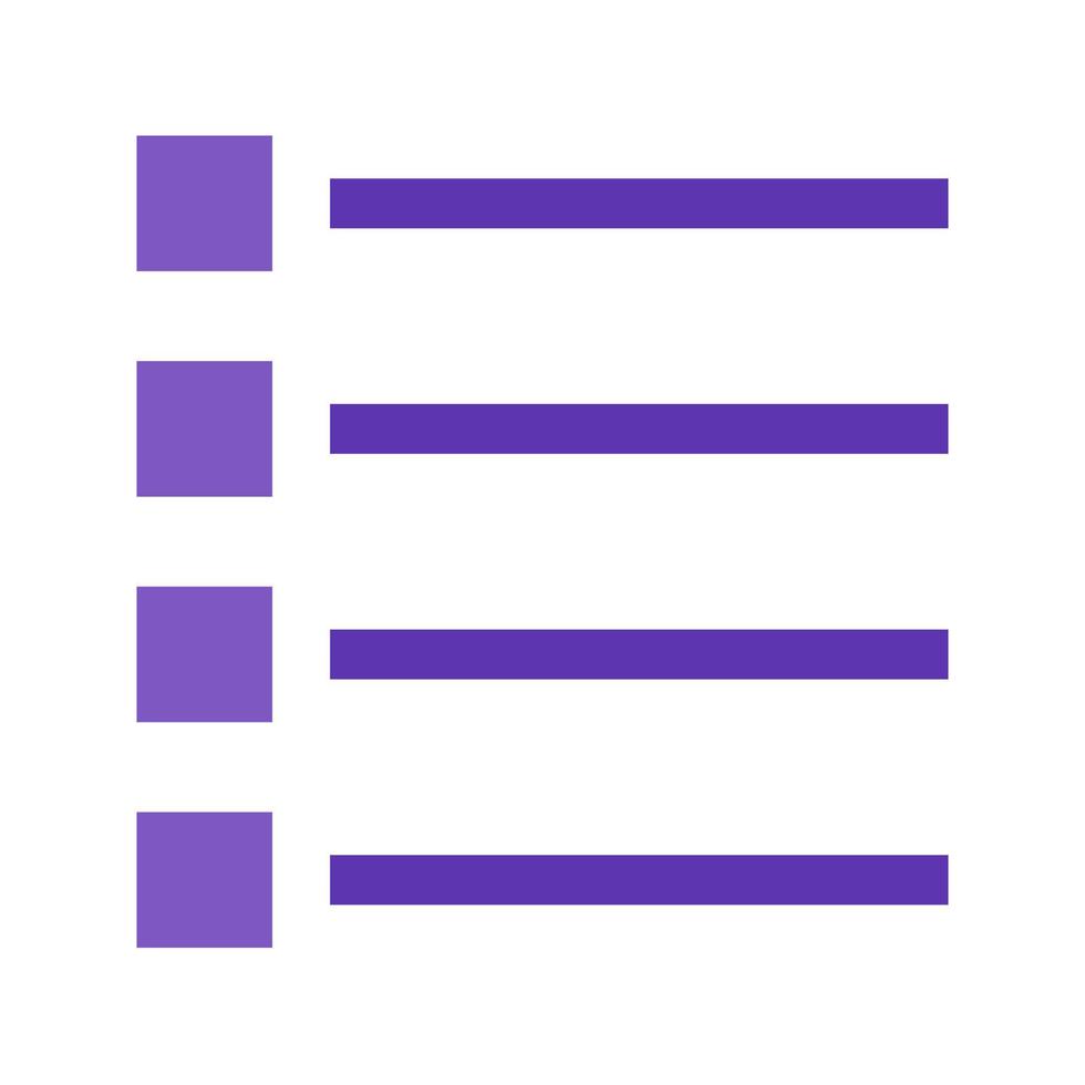 List Flat Multicolor Icon vector