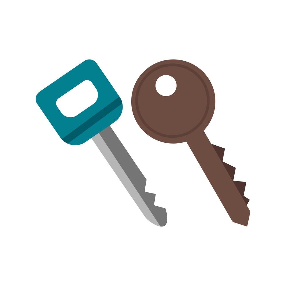 Keys Flat Multicolor Icon vector