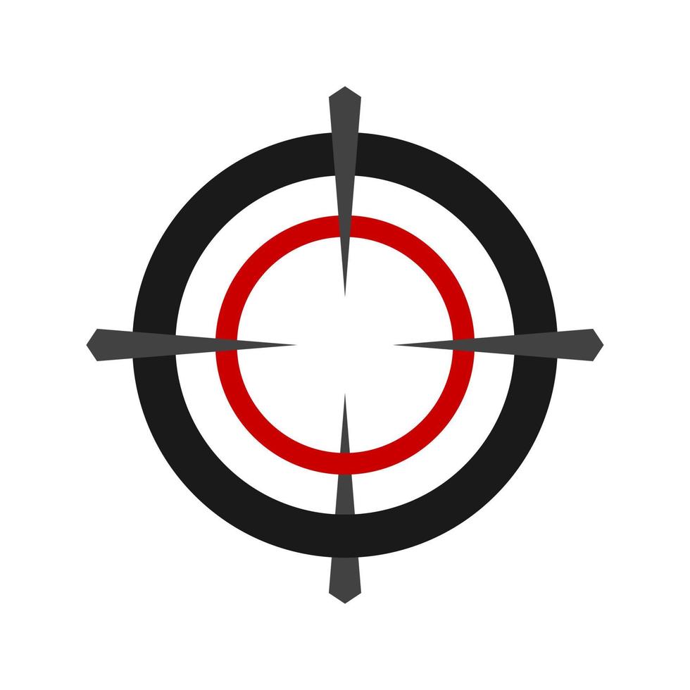 Target Flat Multicolor Icon vector