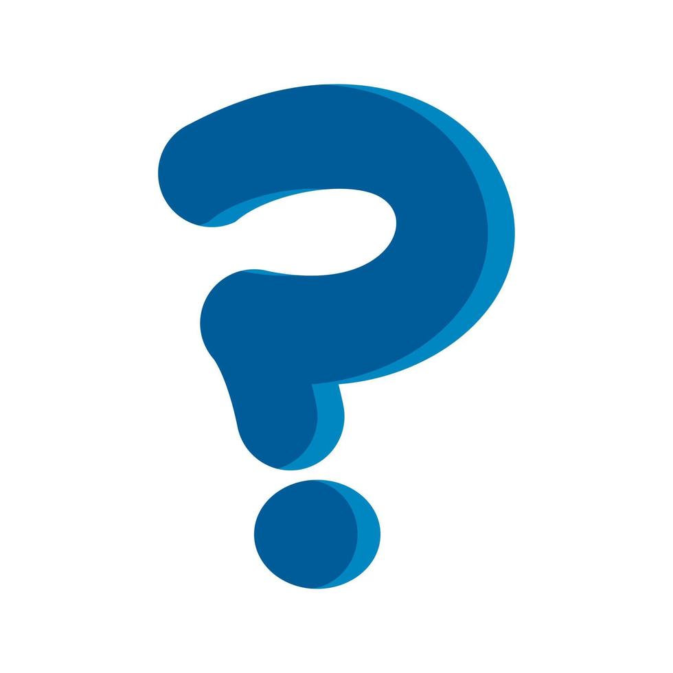 Question Mark Flat Multicolor Icon vector