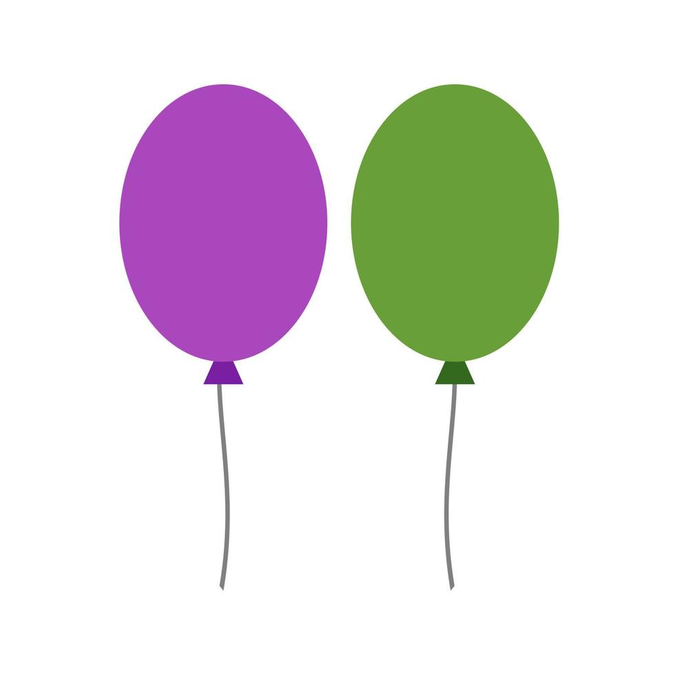 Balloons Flat Multicolor Icon vector