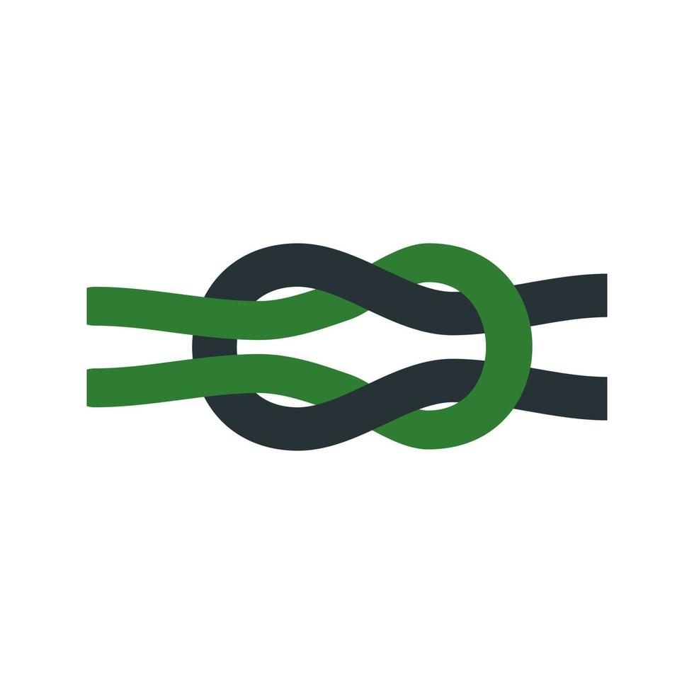 Rope Flat Multicolor Icon vector