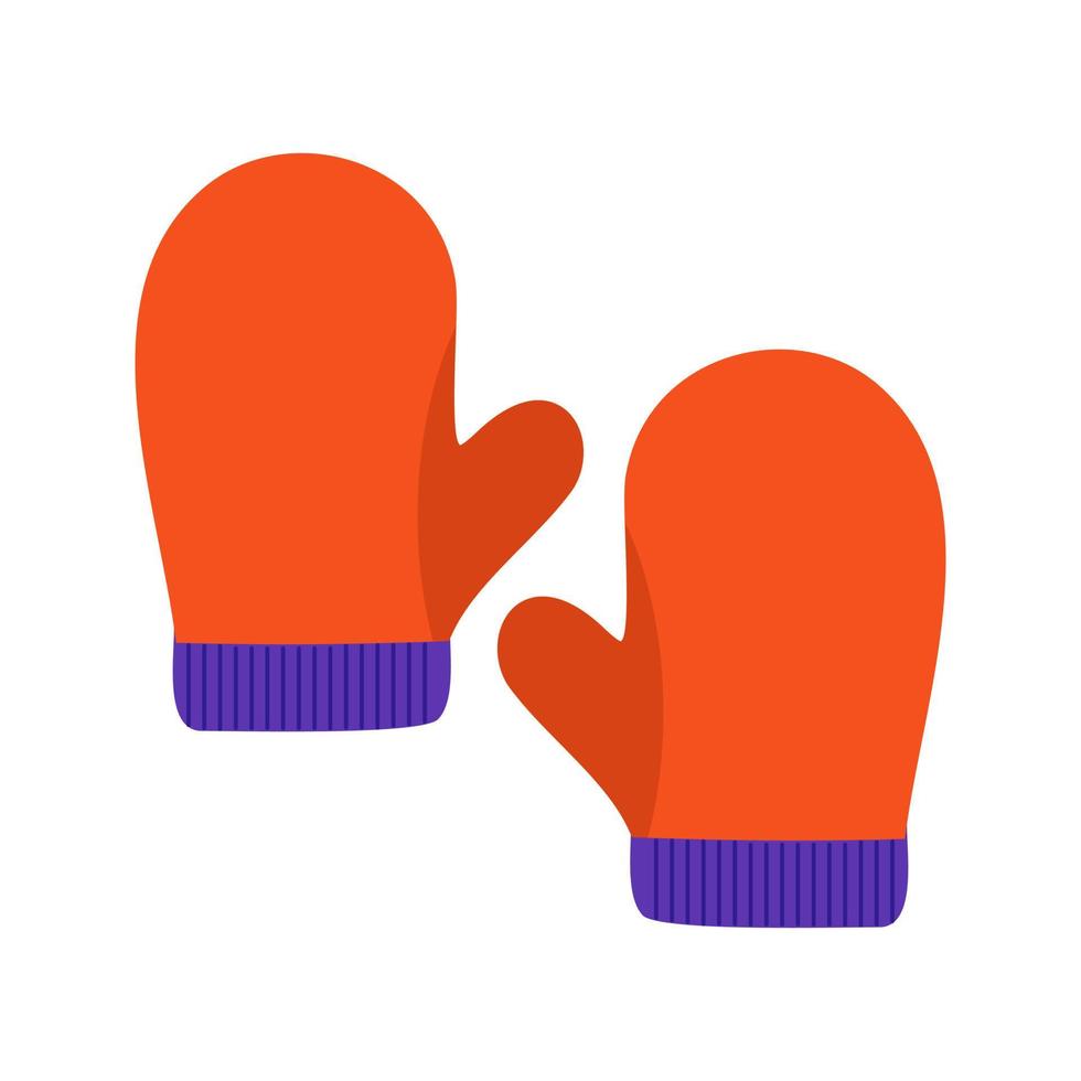 par de guantes icono multicolor plano vector