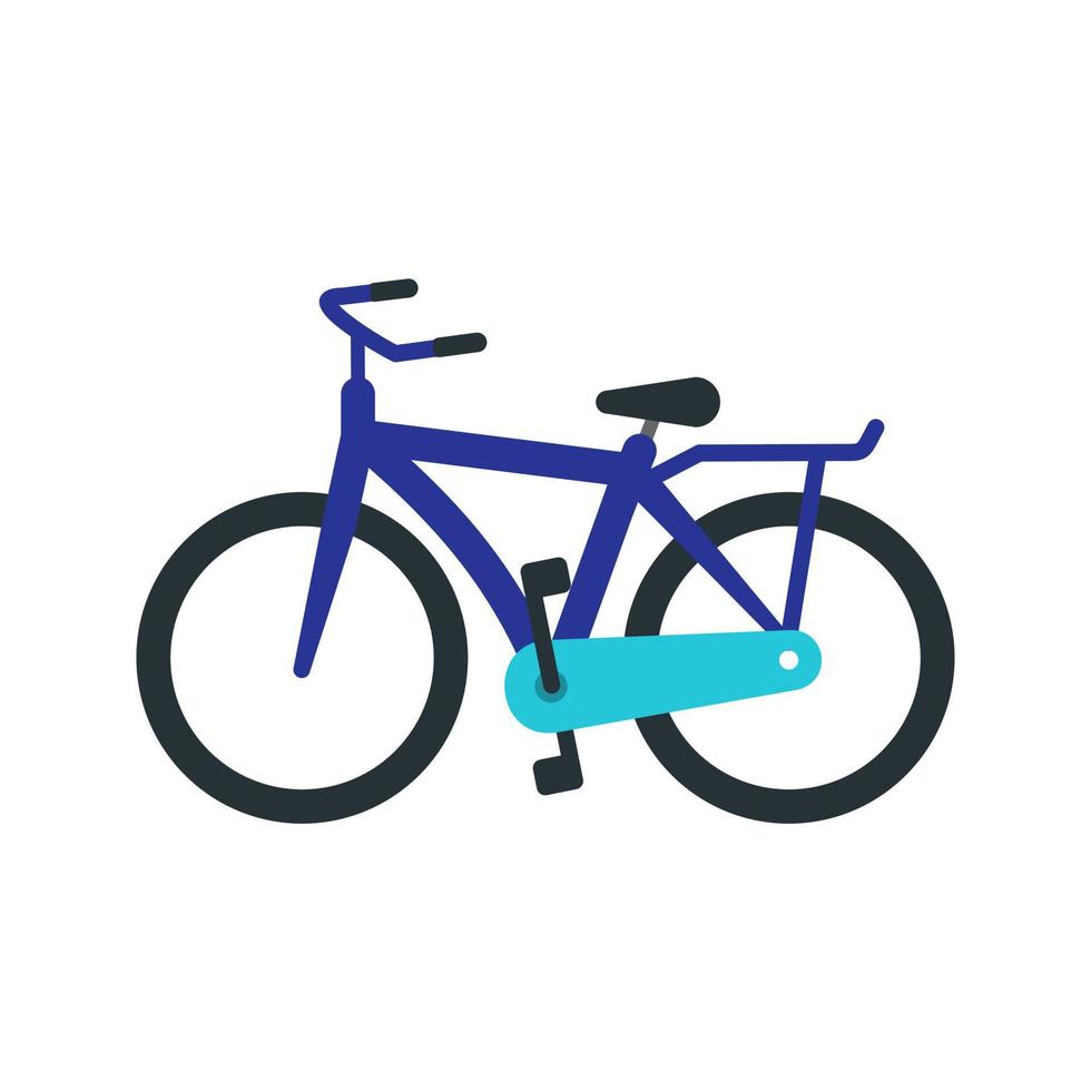 bicicleta i plana icono multicolor vector